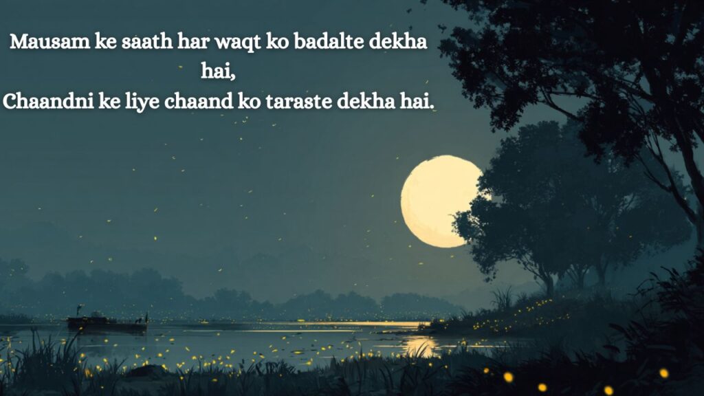 Shayari on Moon in Urdu